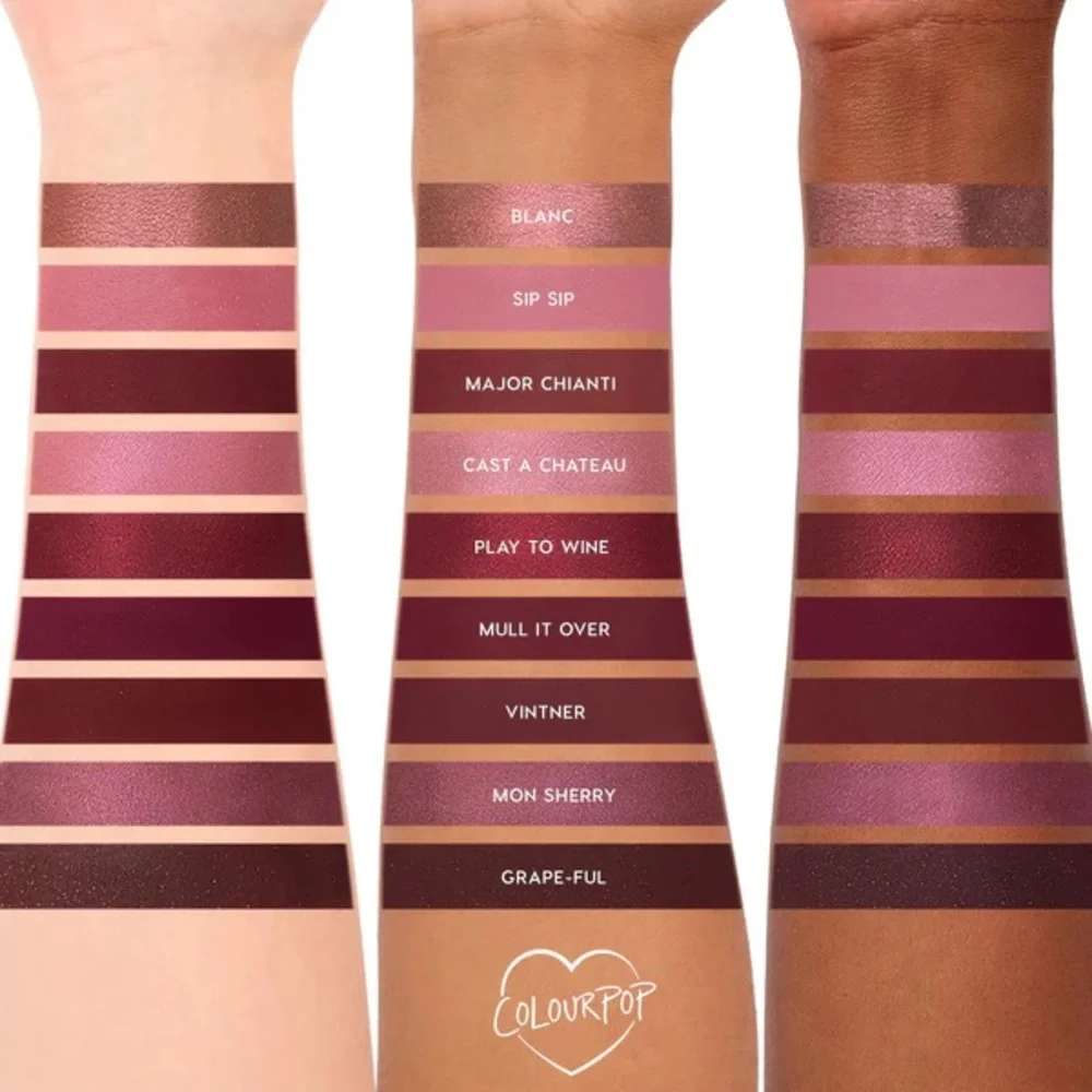 ColourPop Wine & Only Eyeshadow Palette 9 Deep Wine & Burgundy Eye Colors NIB
